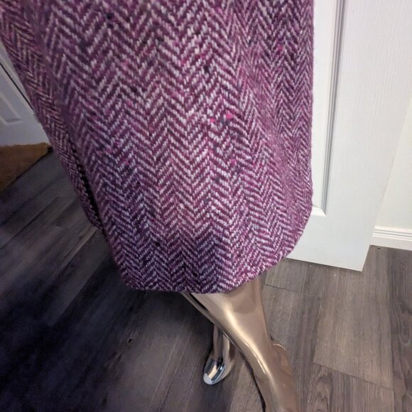 Women's Purple Pea Coat - Picture 5 of 10